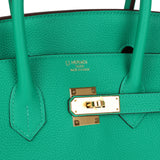 Hermes Special Order (HSS) Birkin 35 Menthe Verso Togo Gold Hardware