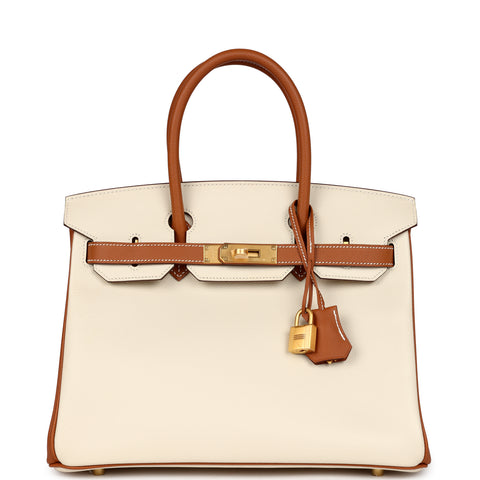 Hermes Special Order (HSS) Birkin 30 Craie and Gold Epsom Brushed Gold Hardware