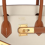 Hermes Special Order (HSS) Birkin 30 Craie and Gold Epsom Brushed Gold Hardware