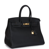 Hermes Birkin 35 Black Togo Gold Hardware