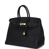 Hermes Birkin 35 Black Togo Gold Hardware