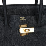 Hermes Birkin 35 Black Togo Gold Hardware