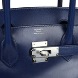 Hermes Birkin 30 Bleu Saphir Box Palladium Hardware