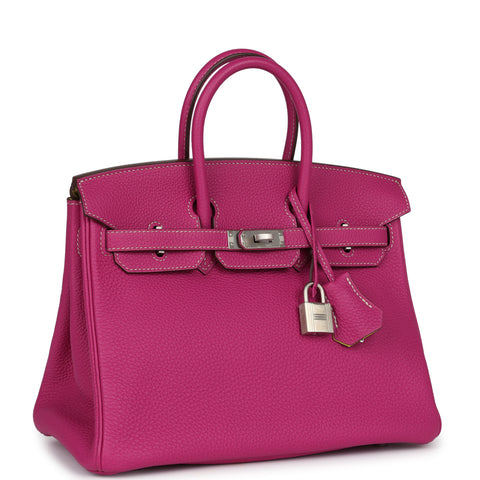 Hermes Special Order (HSS) Birkin 25 Rose Poupre Verso Togo Brushed Palladium Hardware