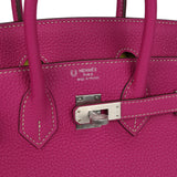 Hermes Special Order (HSS) Birkin 25 Rose Poupre Verso Togo Brushed Palladium Hardware