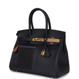 Hermes Colormatic Birkin 30 Caban, Black and Chai Swift Gold Hardware