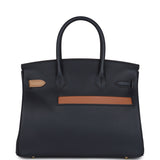 Hermes Colormatic Birkin 30 Caban, Black and Chai Swift Gold Hardware