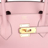 Hermes Birkin 30 Rose Sakura Chevre Mysore Gold Hardware