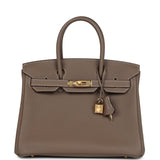 Hermes Birkin 30 Etoupe Togo Gold Hardware