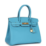 Hermes Birkin 30 Bleu du Nord Epsom Gold Hardware