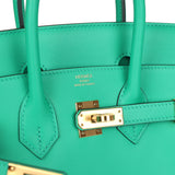 Hermes Birkin 25 Menthe Swift Gold Hardware