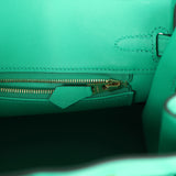 Hermes Birkin 25 Menthe Swift Gold Hardware