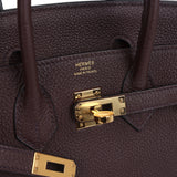 Hermes Birkin 25 Rouge Sellier Togo Gold Hardware