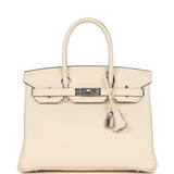 Hermes Birkin 30 Nata Clemence Palladium Hardware