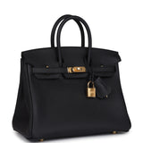 Hermes Birkin 25 Black Togo Gold Hardware