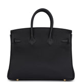 Hermes Birkin 25 Black Togo Gold Hardware