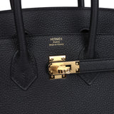 Hermes Birkin 25 Black Togo Gold Hardware