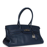 Pre-owned Hermes Shoulder Birkin 42 JPG Bleu De Prusse Clemence Palladium Hardware