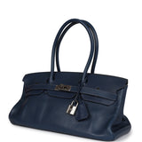 Pre-owned Hermes Shoulder Birkin 42 JPG Bleu De Prusse Clemence Palladium Hardware