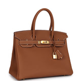 Hermes Birkin 30 Gold Togo Gold Hardware