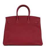 Hermes Birkin 35 Rouge Grenat Togo Palladium Hardware