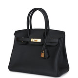 Hermes Birkin 30 Black Togo Gold Hardware