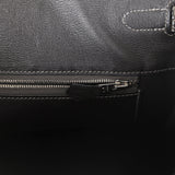 Pre-owned Hermes Birkin 35 Graphite Shiny Porosus Crocodile Palladium Hardware