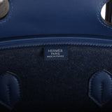 Hermes Birkin 35 Bleu Nuit Feutre Wool and Bleu De Malte Swift Palladium Hardware