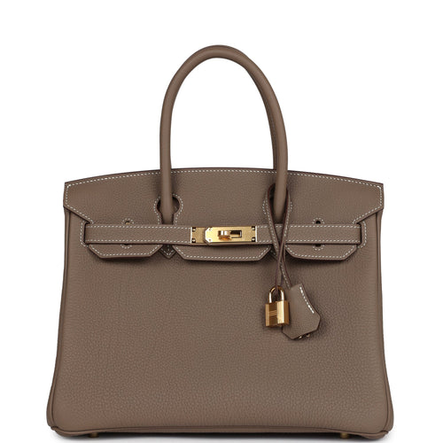 Hermes Birkin 30 Etoupe Togo Gold Hardware