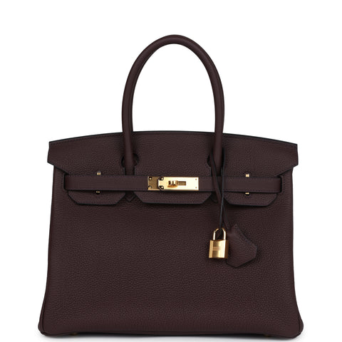 Hermes Birkin 30 Rouge Sellier Togo Gold Hardware