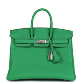 Hermes Birkin 25 Bambou Togo Palladium Hardware