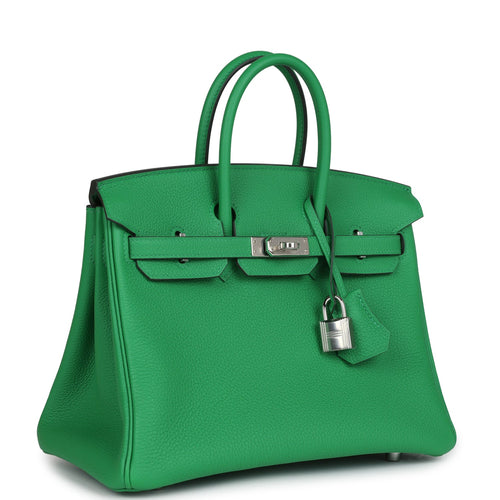Hermes Birkin 25 Bambou Togo Palladium Hardware