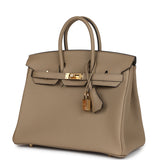 Hermes Birkin 25 Beige Marfa Togo Gold Hardware