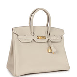 Hermes Birkin 35 Craie Togo Gold Hardware