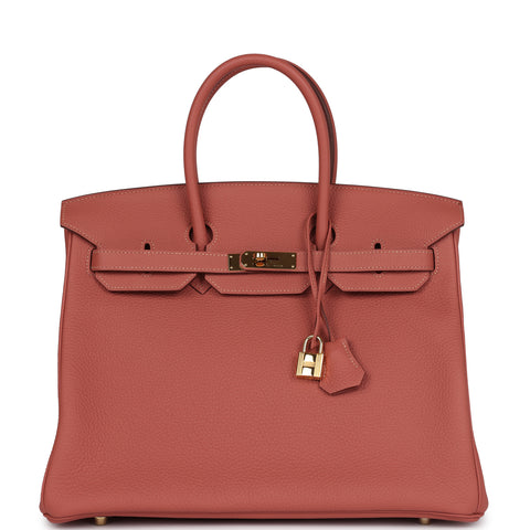 Hermes Birkin 35 Rosy Togo Gold Hardware