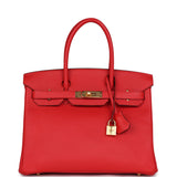 Hermes Birkin 30 Rouge Tomate Epsom Gold Hardware