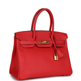 Hermes Birkin 30 Rouge Tomate Epsom Gold Hardware