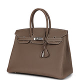 Hermes Birkin 35 Etoupe Togo Palladium Hardware