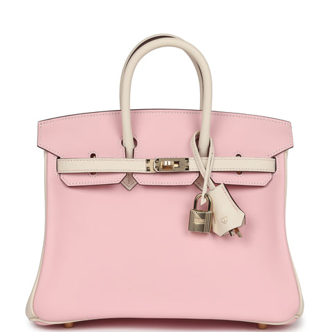 Hermes Special Order (HSS) Birkin 25 Rose Sakura and Nata Swift Permabrass Hardware