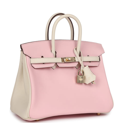 Hermes Special Order (HSS) Birkin 25 Rose Sakura and Nata Swift Permabrass Hardware