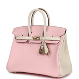 Hermes Special Order (HSS) Birkin 25 Rose Sakura and Nata Swift Permabrass Hardware