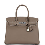 Hermes Birkin 30 Etoupe Epsom Palladium Hardware