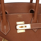 Pre-owned Hermes Birkin 30 Gold Togo Gold Hardware