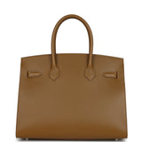 Pre-owned Hermes Birkin Sellier 30 Bronze Dore Madame Palladium Hardware