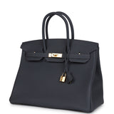 Hermes Birkin 35 Ardoise Togo Gold Hardware