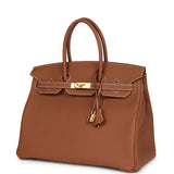 Hermes Birkin 35 Gold Togo Gold Hardware