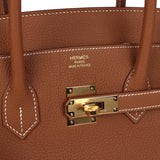 Hermes Birkin 35 Gold Togo Gold Hardware