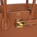 Hermes Birkin 30 Gold Togo Gold Hardware