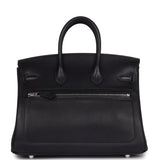 Hermes Limited Edition Birkin Rock 25 Black Volupto Palladium Hardware