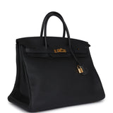 Pre-owned Hermes Birkin 40 Black Togo Gold Hardware